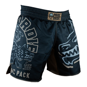 Pride Or Die leading the pack MMA Shorts - Black